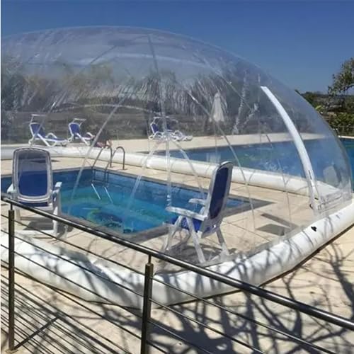 Große Kommerzielle Aufblasbare Schwimmbadabdeckung Transparente Kuppeln Gehäuse Transparentes Kunststoff-Iglu-Zelt Design,11 * 6 * 3m von ZALIX