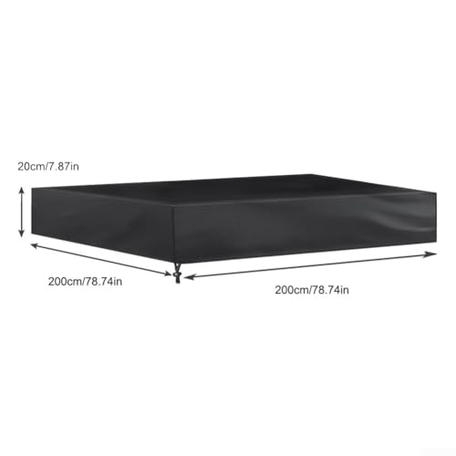 210D Oxford Tuch Sandkästen Abdeckung Effektiver UV-beständiger Schutz für Kinder (schwarz 200 * 200) von ZAMETTER