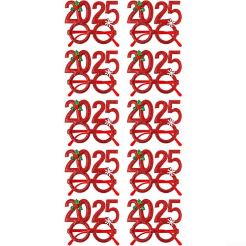 ZAMETTER Silvesterbrille, leichtes Zubehör für Kinderfeste, Rot, 10 Stück ZAMETTER Silvesterbrille, leichtes Zubehör für Kinderfeste, Rot, 10 Stück von ZAMETTER