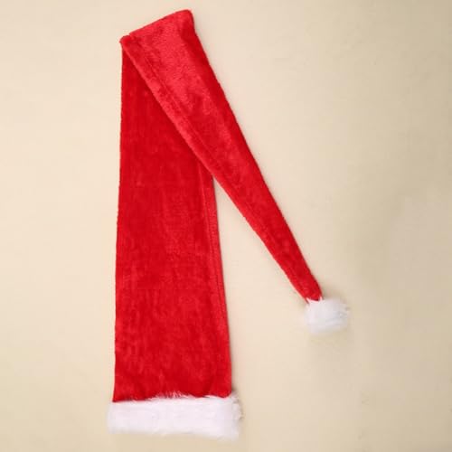 ZAMETTER Weihnachtsmütze mit Plüschbesatz, bequeme Kopfbedeckung für Erwachsene während der Weihnachts- und Neujahrsfestlichkeiten (A) von ZAMETTER