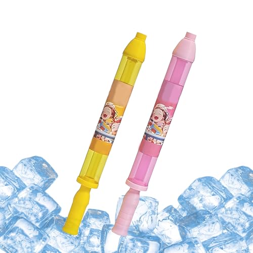 ZANWANXIN Firework Water Gun, Romantic Fireworks Style Water Spray Props Suitable for Couples, High Pressure Pull-Out Sprinkler Spray Toys for Bathing, Pool, Party Entertainment (Pink+Yellow) von ZANWANXIN