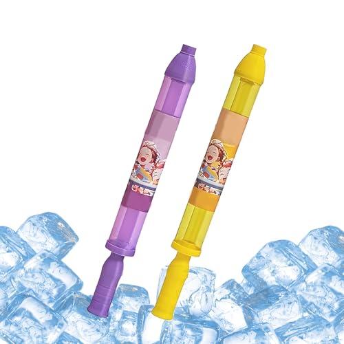 ZANWANXIN Firework Water Gun, Romantic Fireworks Style Water Spray Props Suitable for Couples, High Pressure Pull-Out Sprinkler Spray Toys for Bathing, Pool, Party Entertainment (Purple+Yellow) von ZANWANXIN