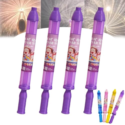ZANWANXIN Firework Water Gun,Romantic Firework Water Spray Gun Suitable for Couples,High Pressure Pull-Out Sprinkler Spray Toys,for Bathing, Pool, Party Entertainment (4Pcs-Purple) von ZANWANXIN