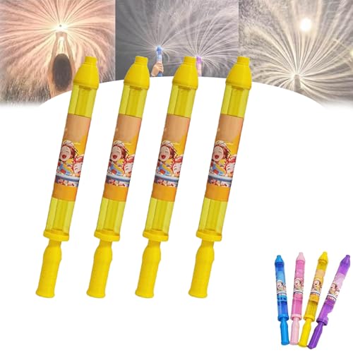 ZANWANXIN Firework Water Gun,Romantic Firework Water Spray Gun Suitable for Couples,High Pressure Pull-Out Sprinkler Spray Toys,for Bathing, Pool, Party Entertainment (4pcs-Yellow) von ZANWANXIN