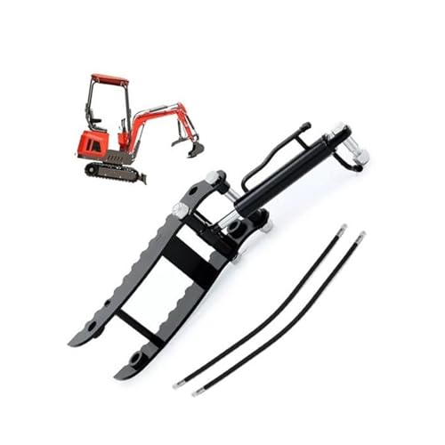 ZAPYVET Hydraulischer Daumenclip, for MINI, Baggeranbaugeräte, Greifer-Daumenclip aus Metall mit einem Loch, passend for Bagger bis zu 3 Tonnen, 2 * M14-Schläuchen von ZAPYVET