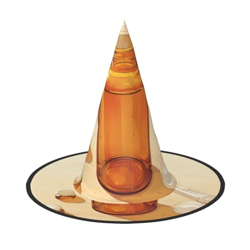 Ausrüstung für wissenschaftliche Experimente Halloween Hut - Gruseliges Party-Kostüm-Zubehör mit Volldruck-Design - Leichter faltbarer Hexenhut für Halloween, Karneval, Maskerade & Rollenspiel-Events von ZAQXSWCDEV
