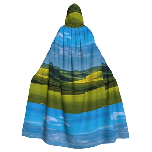 Lieblings-Kapuzenumhang aus den Bergen und Gewässern – Allover-Druck-Design, Polyester-Material, bequem und langlebig, perfekt für Halloween, Cosplay und mehr von ZAQXSWCDEV