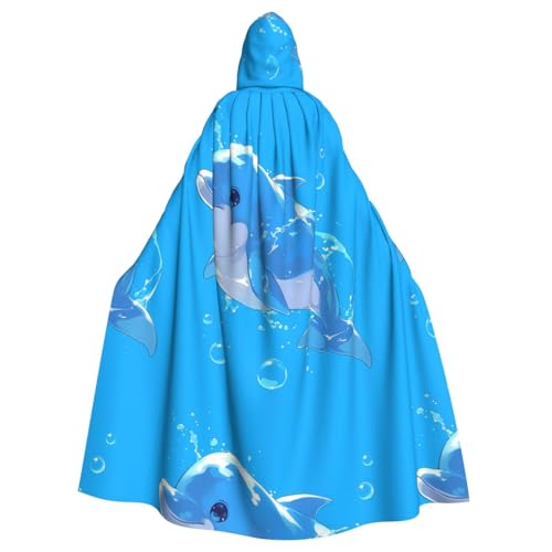 ZAQXSWCDEV Delfin-Kapuzenumhang – Allover-Print-Design, Polyester-Material, bequem und langlebig, perfekt für Halloween, Cosplay und mehr ZAQXSWCDEV Delfin-Kapuzenumhang – Allover-Print-Design, Polyester-Material, bequem und langlebig, perfekt für Halloween, Cosplay und mehr von ZAQXSWCDEV