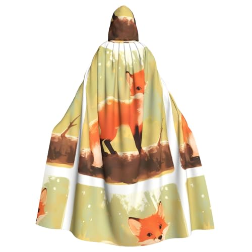 ZAQXSWCDEV Fox Kapuzenumhang – Allover-Print-Design, Polyester-Material, bequem und langlebig, perfekt für Halloween, Cosplay und mehr ZAQXSWCDEV Fox Kapuzenumhang – Allover-Print-Design, Polyester-Material, bequem und langlebig, perfekt für Halloween, Cosplay und mehr von ZAQXSWCDEV