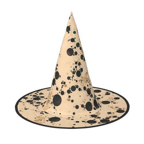 ZAQXSWCDEV Geometrische Figur Halloween Hut - Gruseliges Party Kostüm Zubehör mit Volldruck Design - Leichter faltbarer Hexenhut für Halloween, Karneval, Maskerade & Rollenspiele Events von ZAQXSWCDEV