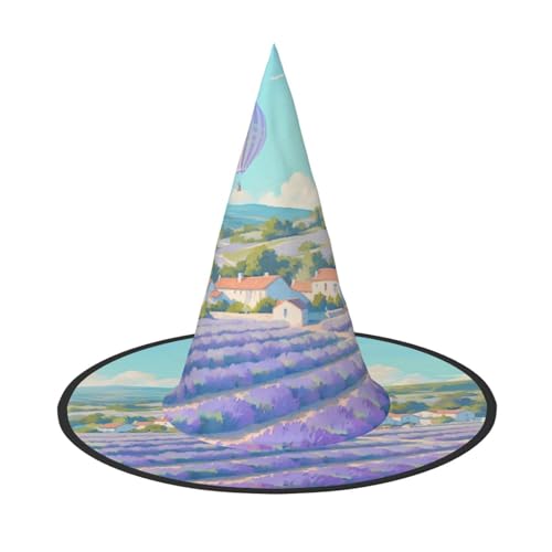 ZAQXSWCDEV Heißluftballon Halloween Hut - Gruseliges Partykostüm-Accessoire mit Volldruck-Design - Leichter faltbarer Hexenhut für Halloween, Karneval, Maskerade & Rollenspiel-Events von ZAQXSWCDEV