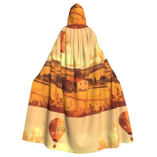 ZAQXSWCDEV Heißluftballon-Kapuzenumhang – Allover-Druck-Design, Polyester-Material, bequem und langlebig, perfekt für Halloween, Cosplay und mehr ZAQXSWCDEV Heißluftballon-Kapuzenumhang – Allover-Druck-Design, Polyester-Material, bequem und langlebig, perfekt für Halloween, Cosplay und mehr von ZAQXSWCDEV