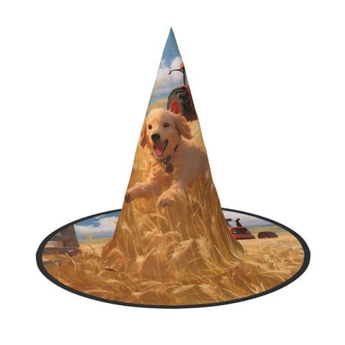 ZAQXSWCDEV Hunde laufen auf den Feldern Halloween Hut - Gruseliges Party-Kostüm-Accessoire mit Volldruck-Design - Leichter faltbarer Hexenhut für Halloween, Karneval, Maskerade & Rollenspiel-Events ZAQXSWCDEV Hunde laufen auf den Feldern Halloween Hut - Gruseliges Party-Kostüm-Accessoire mit Volldruck-Design - Leichter faltbarer Hexenhut für Halloween, Karneval, Maskerade & Rollenspiel-Events von ZAQXSWCDEV