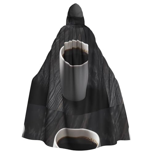 ZAQXSWCDEV Kapuzenumhang mit Kaffee auf dem Tisch – Allover-Druck-Design, Polyester-Material, bequem und langlebig, perfekt für Halloween, Cosplay und mehr ZAQXSWCDEV Kapuzenumhang mit Kaffee auf dem Tisch – Allover-Druck-Design, Polyester-Material, bequem und langlebig, perfekt für Halloween, Cosplay und mehr von ZAQXSWCDEV