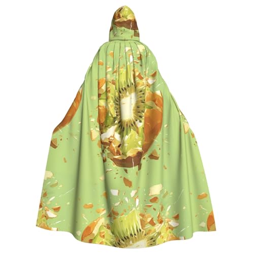 ZAQXSWCDEV Kapuzenumhang mit lebendigen Früchten – Allover-Druck-Design, Polyester-Material, bequem und langlebig, perfekt für Halloween, Cosplay und mehr von ZAQXSWCDEV