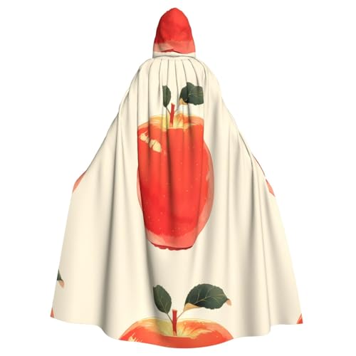 ZAQXSWCDEV Kapuzenumhang mit lebendigen Früchten – Allover-Druck-Design, Polyester-Material, bequem und langlebig, perfekt für Halloween, Cosplay und mehr von ZAQXSWCDEV