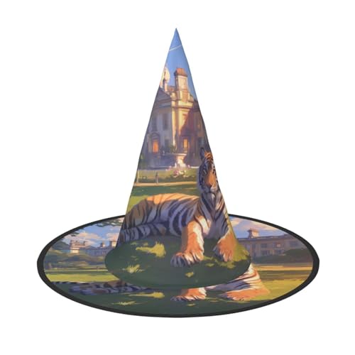 ZAQXSWCDEV Liegender Tiger Halloween Hut - Gruseliges Partykostüm-Accessoire mit Volldruck-Design - Leichter faltbarer Hexenhut für Halloween, Karneval, Maskerade & Rollenspiel-Events ZAQXSWCDEV Liegender Tiger Halloween Hut - Gruseliges Partykostüm-Accessoire mit Volldruck-Design - Leichter faltbarer Hexenhut für Halloween, Karneval, Maskerade & Rollenspiel-Events von ZAQXSWCDEV