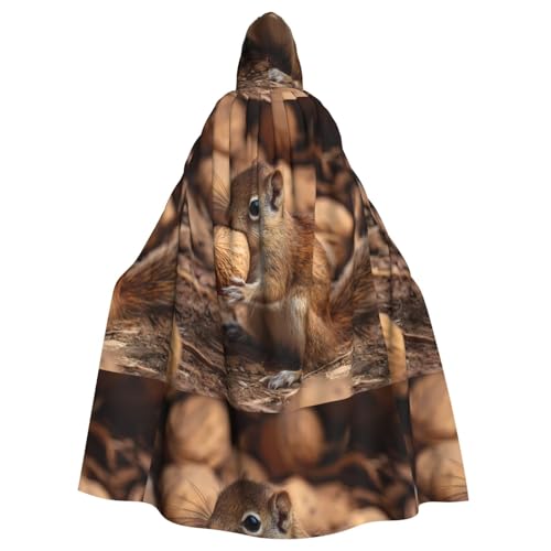 ZAQXSWCDEV Niedlicher Eichhörnchen-Kapuzenumhang – Allover-Druck-Design, Polyester-Material, bequem und langlebig, perfekt für Halloween, Cosplay und mehr ZAQXSWCDEV Niedlicher Eichhörnchen-Kapuzenumhang – Allover-Druck-Design, Polyester-Material, bequem und langlebig, perfekt für Halloween, Cosplay und mehr von ZAQXSWCDEV