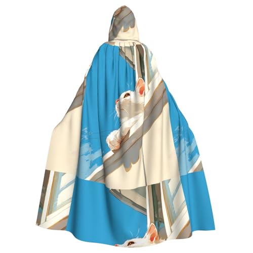 ZAQXSWCDEV Niedlicher Katzen-Kapuzenumhang – Allover-Druck-Design, Polyester-Material, bequem und langlebig, perfekt für Halloween, Cosplay und mehr ZAQXSWCDEV Niedlicher Katzen-Kapuzenumhang – Allover-Druck-Design, Polyester-Material, bequem und langlebig, perfekt für Halloween, Cosplay und mehr von ZAQXSWCDEV