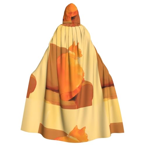 ZAQXSWCDEV Niedlicher Katzen-Kapuzenumhang – Allover-Druck-Design, Polyester-Material, bequem und langlebig, perfekt für Halloween, Cosplay und mehr ZAQXSWCDEV Niedlicher Katzen-Kapuzenumhang – Allover-Druck-Design, Polyester-Material, bequem und langlebig, perfekt für Halloween, Cosplay und mehr von ZAQXSWCDEV