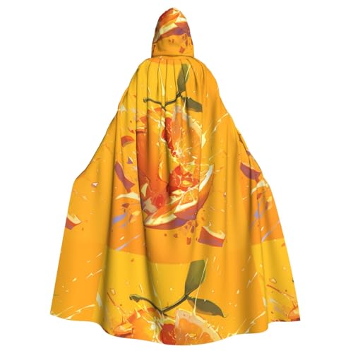 ZAQXSWCDEV Orangefarbener Kapuzenumhang – Allover-Print-Design, Polyester-Material, bequem und langlebig, perfekt für Halloween, Cosplay und mehr ZAQXSWCDEV Orangefarbener Kapuzenumhang – Allover-Print-Design, Polyester-Material, bequem und langlebig, perfekt für Halloween, Cosplay und mehr von ZAQXSWCDEV
