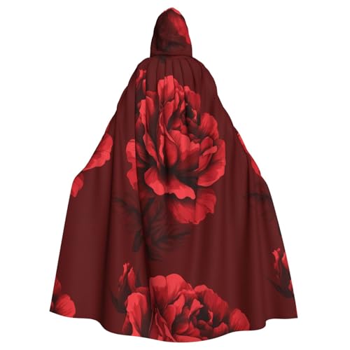 ZAQXSWCDEV Rosen-Kapuzenumhang – Allover-Print-Design, Polyester-Material, bequem und langlebig, perfekt für Halloween, Cosplay und mehr ZAQXSWCDEV Rosen-Kapuzenumhang – Allover-Print-Design, Polyester-Material, bequem und langlebig, perfekt für Halloween, Cosplay und mehr von ZAQXSWCDEV