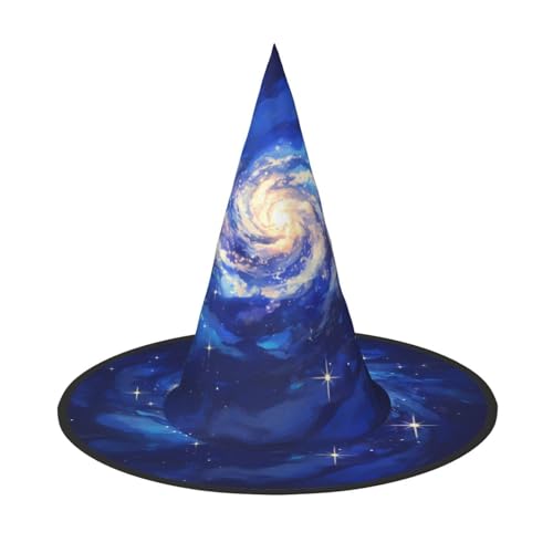 ZAQXSWCDEV Rotierende Wolken Halloween Hut - Gruseliges Party-Kostüm-Accessoire mit Volldruck-Design - Leichter faltbarer Hexenhut für Halloween, Karneval, Maskerade & Rollenspiel-Events von ZAQXSWCDEV