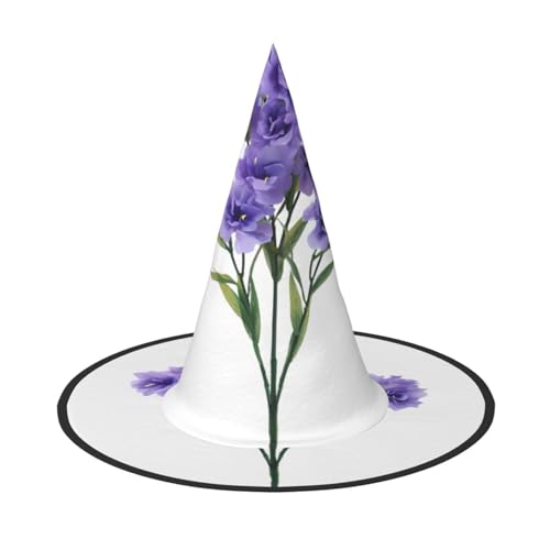ZAQXSWCDEV Schöne Pflanze Blumen Halloween Hut - Gruseliges Party Kostüm Zubehör mit Volldruck Design - Leichter faltbarer Hexenhut für Halloween, Karneval, Maskerade & Rollenspiele Events von ZAQXSWCDEV