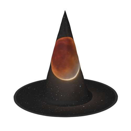 ZAQXSWCDEV Sonnenaufgang Halloween Hut - Gruseliges Partykostüm-Accessoire mit Volldruck-Design - Leichter faltbarer Hexenhut für Halloween, Karneval, Maskerade & Rollenspiel-Events von ZAQXSWCDEV