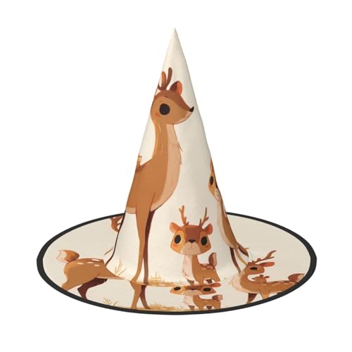 ZAQXSWCDEV Süßer kleiner Hirsch Halloween Hut - Gruseliges Party-Kostüm-Accessoire mit Volldruck-Design - Leichter faltbarer Hexenhut für Halloween, Karneval, Maskerade & Rollenspiel-Events ZAQXSWCDEV Süßer kleiner Hirsch Halloween Hut - Gruseliges Party-Kostüm-Accessoire mit Volldruck-Design - Leichter faltbarer Hexenhut für Halloween, Karneval, Maskerade & Rollenspiel-Events von ZAQXSWCDEV