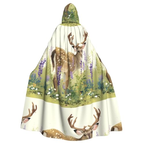 ZAQXSWCDEV Süßer kleiner Hirsch-Kapuzenumhang – Allover-Druck-Design, Polyester-Material, bequem und langlebig, perfekt für Halloween, Cosplay und mehr ZAQXSWCDEV Süßer kleiner Hirsch-Kapuzenumhang – Allover-Druck-Design, Polyester-Material, bequem und langlebig, perfekt für Halloween, Cosplay und mehr von ZAQXSWCDEV