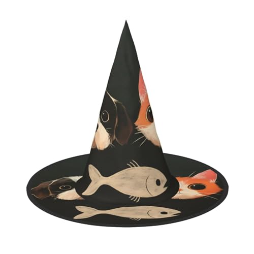 ZAQXSWCDEV Süßer kleiner Hund Halloween Hut - Gruseliges Party-Kostüm-Accessoire mit Volldruck-Design - Leichter faltbarer Hexenhut für Halloween, Karneval, Maskerade & Rollenspiel-Events ZAQXSWCDEV Süßer kleiner Hund Halloween Hut - Gruseliges Party-Kostüm-Accessoire mit Volldruck-Design - Leichter faltbarer Hexenhut für Halloween, Karneval, Maskerade & Rollenspiel-Events von ZAQXSWCDEV