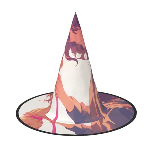 ZAQXSWCDEV Süßer kleiner Hund Halloween Hut - Gruseliges Party-Kostüm-Accessoire mit Volldruck-Design - Leichter faltbarer Hexenhut für Halloween, Karneval, Maskerade & Rollenspiel-Events von ZAQXSWCDEV