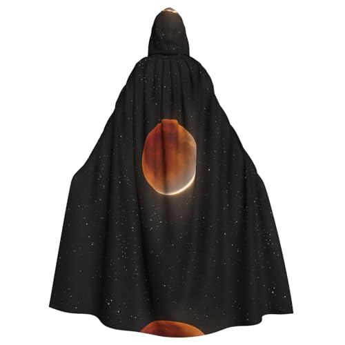 ZAQXSWCDEV Sunrise Kapuzenumhang – Allover-Print-Design, Polyester-Material, bequem und langlebig, perfekt für Halloween, Cosplay und mehr von ZAQXSWCDEV