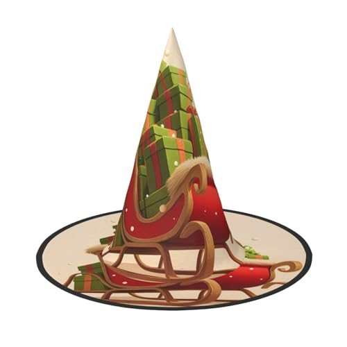 ZAQXSWCDEV Weihnachtsmütze Schlitten Halloween Hut - Gruseliges Party Kostüm Zubehör mit Volldruck Design - Leichter faltbarer Hexenhut für Halloween, Karneval, Maskerade & Rollenspiele Events ZAQXSWCDEV Weihnachtsmütze Schlitten Halloween Hut - Gruseliges Party Kostüm Zubehör mit Volldruck Design - Leichter faltbarer Hexenhut für Halloween, Karneval, Maskerade & Rollenspiele Events von ZAQXSWCDEV