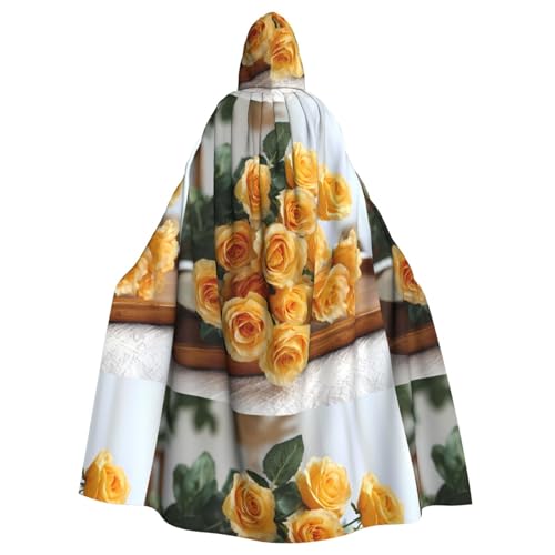 ZAQXSWCDEV Wunderschöner Rosen-Kapuzenumhang – Allover-Print-Design, Polyester-Material, bequem und langlebig, perfekt für Halloween, Cosplay und mehr ZAQXSWCDEV Wunderschöner Rosen-Kapuzenumhang – Allover-Print-Design, Polyester-Material, bequem und langlebig, perfekt für Halloween, Cosplay und mehr von ZAQXSWCDEV