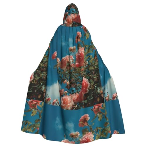 ZAQXSWCDEV Wunderschöner Rosen-Kapuzenumhang – Allover-Print-Design, Polyester-Material, bequem und langlebig, perfekt für Halloween, Cosplay und mehr ZAQXSWCDEV Wunderschöner Rosen-Kapuzenumhang – Allover-Print-Design, Polyester-Material, bequem und langlebig, perfekt für Halloween, Cosplay und mehr von ZAQXSWCDEV