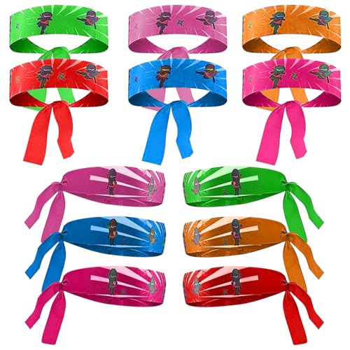 ZARADU 12 Stück Ninja Stirnband, Party Zubehör für Halloween, Weihnachten, Geburtstag - Geschenke für Kinder ZARADU 12 Stück Ninja Stirnband, Party Zubehör für Halloween, Weihnachten, Geburtstag - Geschenke für Kinder von ZARADU