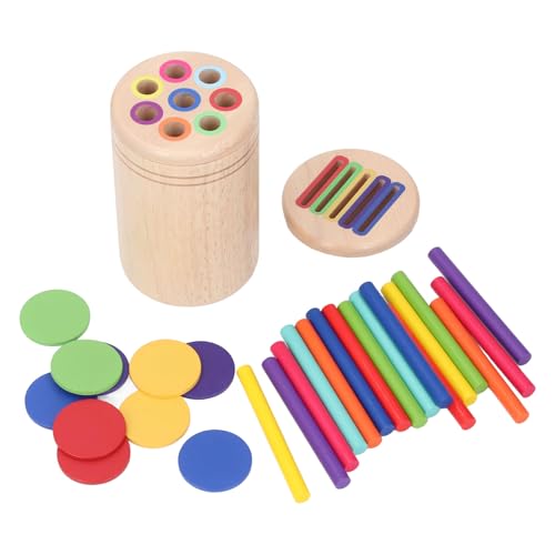 ZASCHMOY 2 In 1 Lernfarbsortierung Spielzeug Bildungssortierspielzeug für - Holzlernwerkzeug für Farbkognition und Frühe Bildung - Helle Farbe für Vorschulaktivitäten von ZASCHMOY