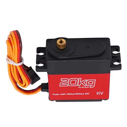 ZASCHMOY 20 Kg Digitales Servo mit Hohem Drehmoment mit Metall Zahnrad und 25 -m -Metallarm für 1/8 1/10 RC Auto Verbesserte Präzision und Niedrigstromverbrauch ZASCHMOY 20 Kg Digitales Servo mit Hohem Drehmoment mit Metall Zahnrad und 25 -m -Metallarm für 1/8 1/10 RC Auto Verbesserte Präzision und Niedrigstromverbrauch von ZASCHMOY