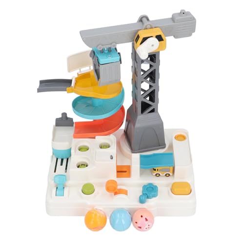 ZASCHMOY [Animal Adventure Car Track Toy, Interactive Playset für, Robuste Plastik -Rennballspielzeug mit Crane & Truck Control, Multifunktional Round Ball Track Game, Safe & Inging von ZASCHMOY