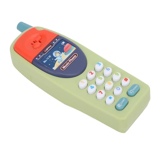 ZASCHMOY Babies Toy Phone mit Simulationsdesign für Kleinkinder - Hellblaues Bildungsmobile mit Musik- und Puzzlespielen für Frühes Lernen und Spaß (Green) von ZASCHMOY
