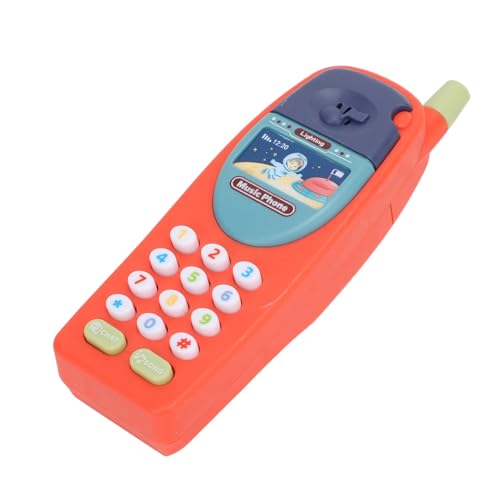 ZASCHMOY Babies Toy Phone mit Simulationsdesign für Kleinkinder - Hellblaues Bildungsmobile mit Musik- und Puzzlespielen für Frühes Lernen und Spaß (Rot) von ZASCHMOY