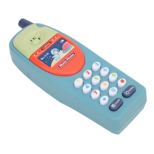 ZASCHMOY Babies Toy Phone mit Simulationsdesign für Kleinkinder - Hellblaues Bildungsmobile mit Musik- und Puzzlespielen für Frühes Lernen und Spaß (hellblau) von ZASCHMOY