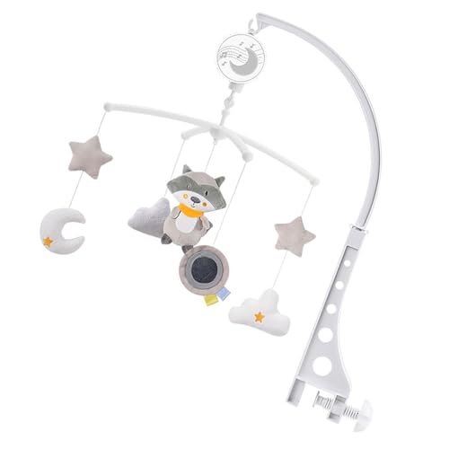 ZASCHMOY Baby Music Bet GLOGE mit 360 Grad Rotation Crib Mobile | Weiches Plüschmaterial und Eingebaute Musikbox | Cartoon-Bett-Glockenspielzeug für 0-1 Jahre Alte Babys | Sichere und Bereichernde ZASCHMOY Baby Music Bet GLOGE mit 360 Grad Rotation Crib Mobile | Weiches Plüschmaterial und Eingebaute Musikbox | Cartoon-Bett-Glockenspielzeug für 0-1 Jahre Alte Babys | Sichere und Bereichernde von ZASCHMOY