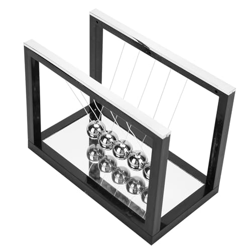 ZASCHMOY Bildungswissenschaftspendel -Balldekoration mit Spiegel für - Umweltfreundliche Glasschwung Ball Ornament - Schreibtisch und Studiendekor - Schwarz (Black) von ZASCHMOY