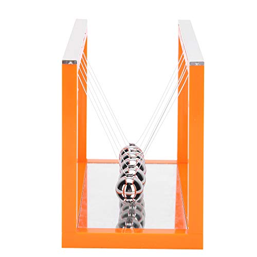 ZASCHMOY Bildungswissenschaftspendel -Balldekoration mit Spiegel für - Umweltfreundliche Glasschwung Ball Ornament - Schreibtisch und Studiendekor - Schwarz (ORANGE) von ZASCHMOY