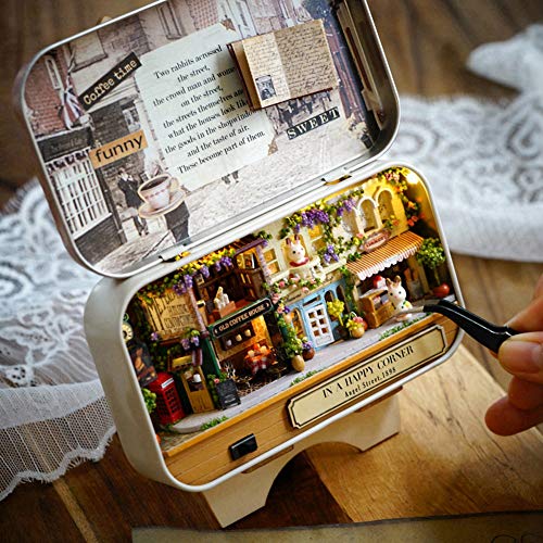 ZASCHMOY DIY Miniatur Handmade Box Dollhouse - Gutes Altes Zeitthema, Streifen Im Winter, Verbessert die Hand -Auge Koordination, Kreative Heimdekoration (Frohe Street Corner) von ZASCHMOY