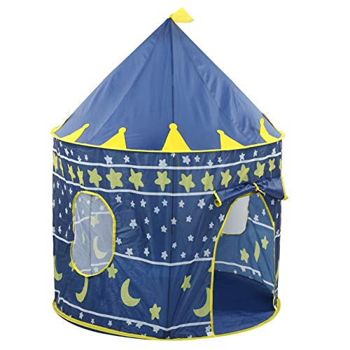 ZASCHMOY Er Bezaubernde Spielen Zelt mit Oxford -Stoff für Innenspaß Im Freien - Prinzessin Castle Playhouse Toy für , Einfaches Setup und Tragbares Zelt, Blau (Blue) von ZASCHMOY