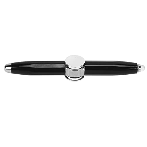 ZASCHMOY Fingerspitzel Luminöser Gyro -Kugelschreiber mit LED Light Pen für Stressabbau und Gold Schreiben (Black) von ZASCHMOY